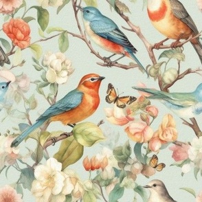 #105 Birds Butterflies & Blossoms 