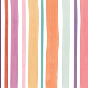 Anything But Basic-Watercolor Stripes-Grand Budapest Palette-Large Scale