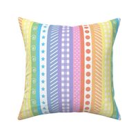 Pattern Clash - Bright Pastel Rainbow Polka Dot Gingham Washi - medium vertical