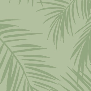 Palm Shadows - Sage Khaki Green