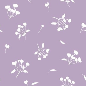 Ditsy Floral Silhouette on Lilac