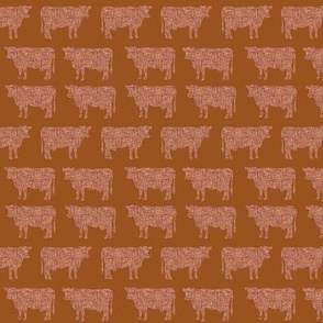 small tawny + japonica cows