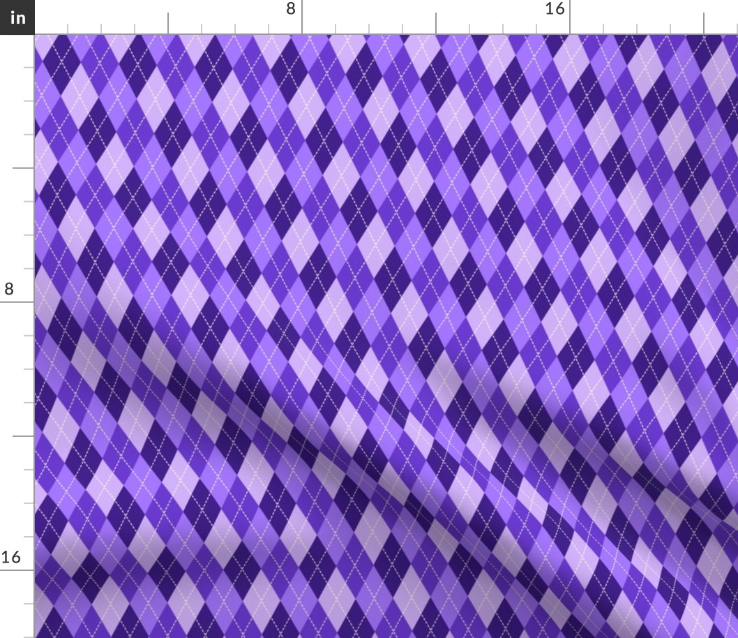 Rainbow Argyle - Purple - small