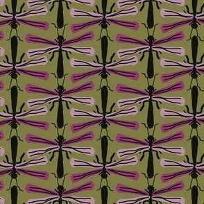 (M) 2.6 x 1.4 Doodle flies creeping thyme green, purple, mauve