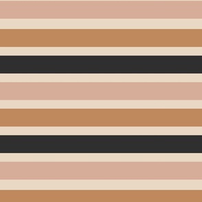 Stripes Halloween LARGE dusty pink and black