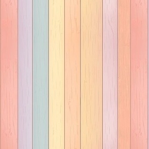 SMALL PASTEL WOODEN PARQUETRY PLANK SUNRISE STRIPES 1 FLWRHT