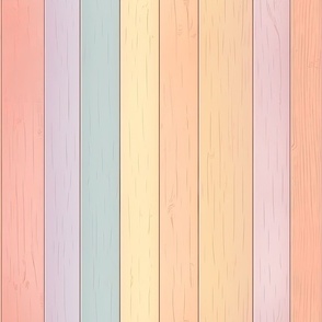 PASTEL WOODEN PARQUETRY PLANK SUNRISE STRIPES 1 FLWRHT