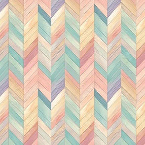 PASTEL WOODEN PARQUETRY PLANK CHEVRON 2 FLWRHT