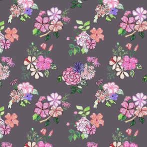 (small) abstract bouquet mishmash pattern grey