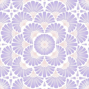 Cornflower mandala drawings, in lavender purple, different colors available