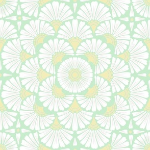 Daisies mandala tiles, drawing, available in different colors