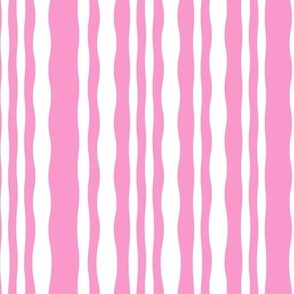 Wobbly pastel stripes, wavey lines in pastel pink and white