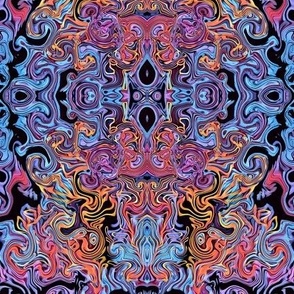 Psychedelic dreams vol2, trippy pattern, with black background