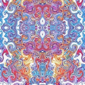 Psychedelic dreams vol2, trippy pattern, with white background