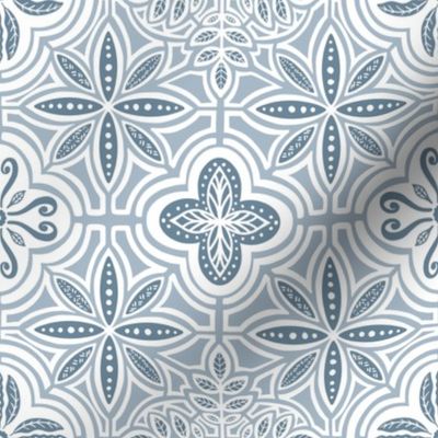 Talavera  Style Tile - Steady Blue (medium scale)