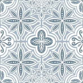 Talavera  Style Tile - Steady Blue (medium scale)