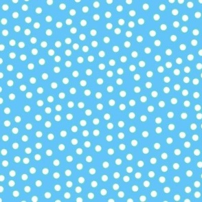 small white and green spots dots on blue, aqua blue 