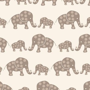 Cute Neutral Baby Elephant Nursery  Pattern