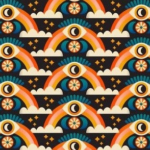 Magic Moon Rainbow Pattern