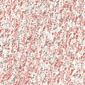Natural Spatter Dots Texture Calm Serene Tranquil Neutral Interior Red Blender Baby Pastel Bright Colors Coral Red EC5E57 Natural Ivory White Beige FEFDF4 Black 000000 Fresh Modern Abstract Geometric