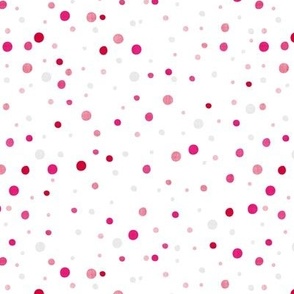 Small scale // Confetti rounded circle spots // white background pink shades faux textured dots dinosaur skin birthday party decor