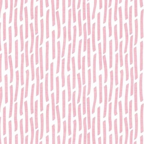 Small scale // Confetti vertical stripes // white background cotton candy pink faux textured dashed lines dinosaur birthday party decor