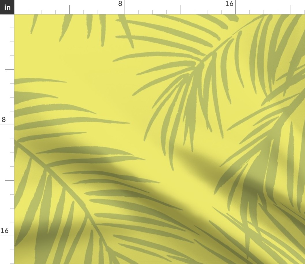 Palm Shadows - Lime Yellow