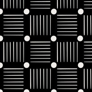 Dots and dashes black and white