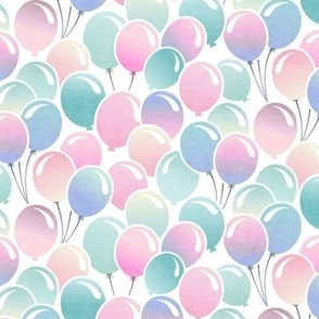 XS Pink Purple Teal Balloons - Birthday Happy Cheerful Colorful Festive Bright Children Kids Unisex