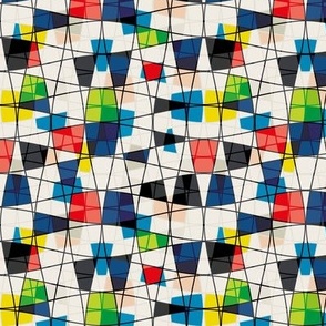 Retro Bauhaus Abstract Blended Mosaic