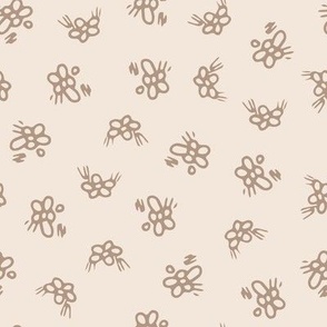 tan brown flowers ditsy on beige (small)