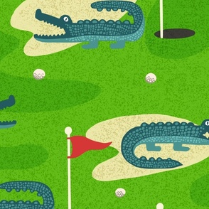 alligator golf course wallpaper scale