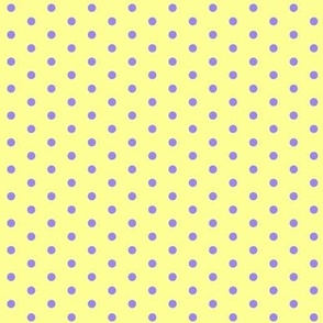 (small) Neon Sunbeam polka dot / Purple on Yellow / Small scale / see Sunbeam collection