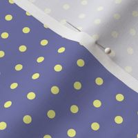 (small) Neon Sunbeam polka dot / Yellow  on Purple / Small scale / see Sunbeam collection