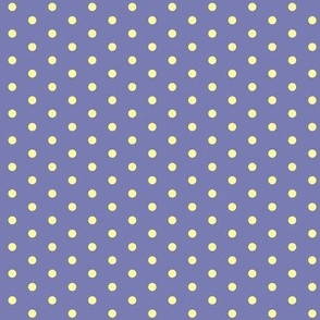 (small) Neon Sunbeam polka dot / Yellow  on Purple / Small scale / see Sunbeam collection
