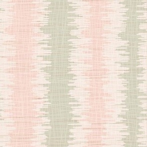 Modern Shibori Style Pink Green Pastel Stripes