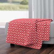 Southwest Diamonds Chevron - White on Red