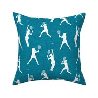 Tennis - Women's tennis players - blue teal - LAD23