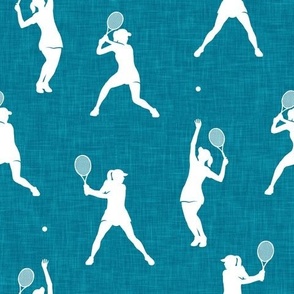 Tennis - Women's tennis players - blue teal - LAD23