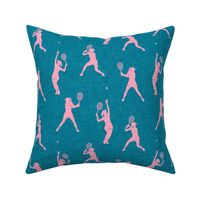 Tennis - Women's tennis players - bright pink/teal - LAD23