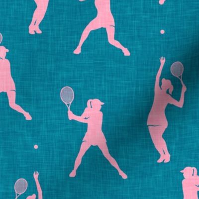 Tennis - Women's tennis players - bright pink/teal - LAD23