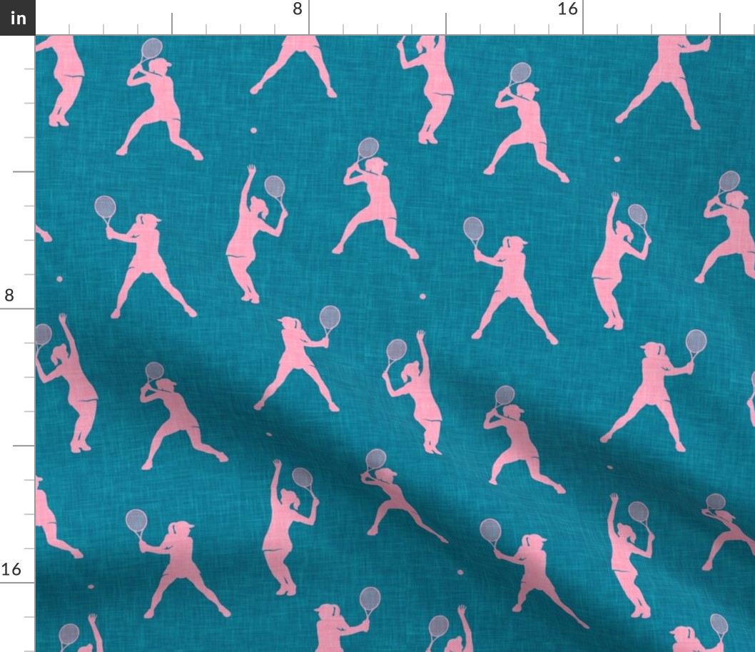Tennis - Women's tennis players - bright pink/teal - LAD23