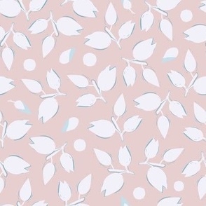 Spring Buds - Baby Pink and White - Medium