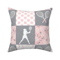 Tennis Wholecloth - Pink/Grey - Women's Tennis Players - LAD23