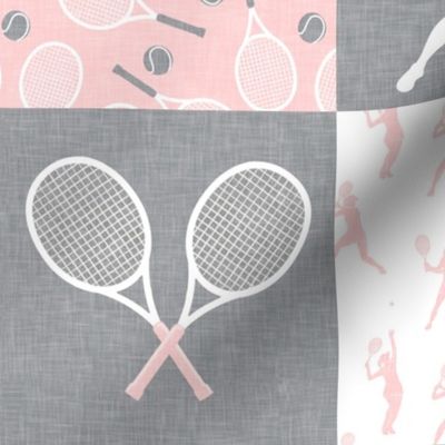 Tennis Wholecloth - Pink/Grey - Women's Tennis Players - LAD23