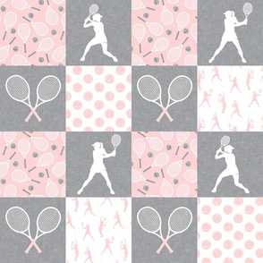 Tennis Wholecloth - Pink/Grey - Women's Tennis Players - LAD23