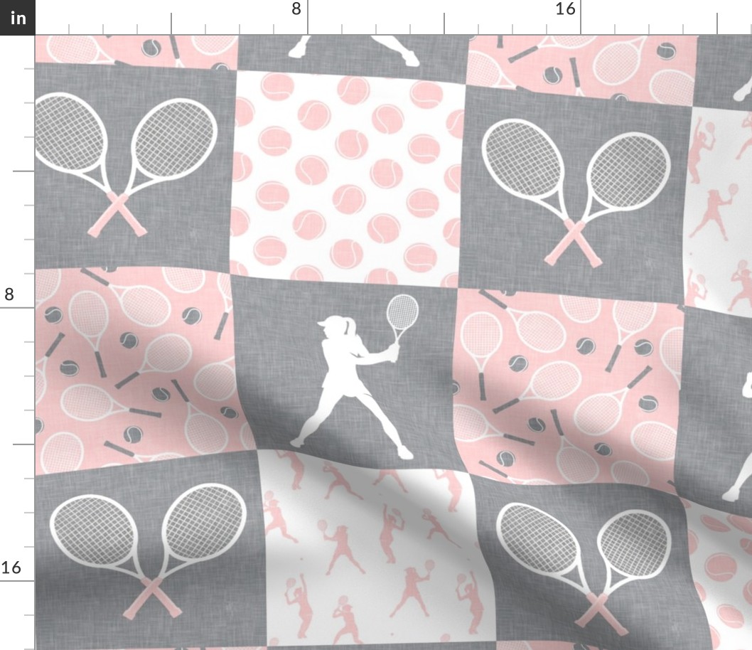 Tennis Wholecloth - Pink/Grey - Women's Tennis Players - LAD23