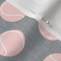 tennis balls pink on grey - LAD23