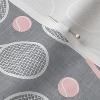 Tennis racket and ball - tennis racquet  - pink/grey  - LAD23