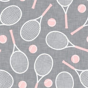 Tennis racket and ball - tennis racquet  - pink/grey  - LAD23